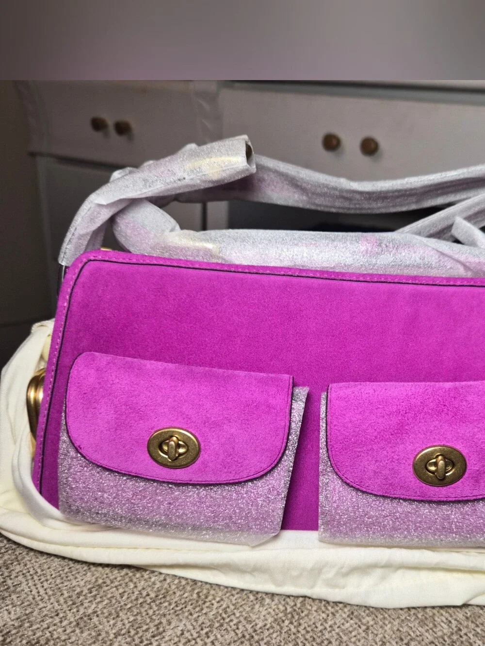 NWT Coach Haversack 27 Magenta Pink Shoulder Bag